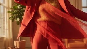 WARDROBE.NYC x H&M collaboration pieces including the Oversized Double-Breasted Coat and Tailored Wool Trousers styled by Christine Centenera