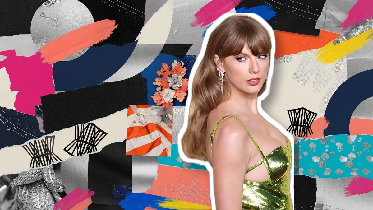 Taylor Swift on the 2026 MTV VMAs red carpet in a Tamara Ralph sheer corset top and silver sequin skirt
