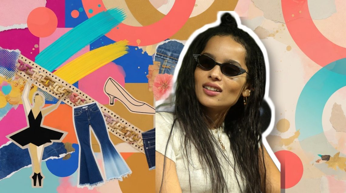 Zoë Kravitz’s heeled ballet flats and kick-flares are autumn’s sharpest formula Kick-flare denim cropped at the ankle bone worn with high-vamp glove-style ballet flats on a low block heel